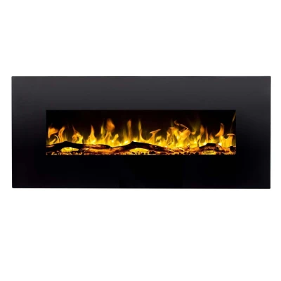 Aflamo Albion 128 cm Schwarz wandmontierter Elektrokamin